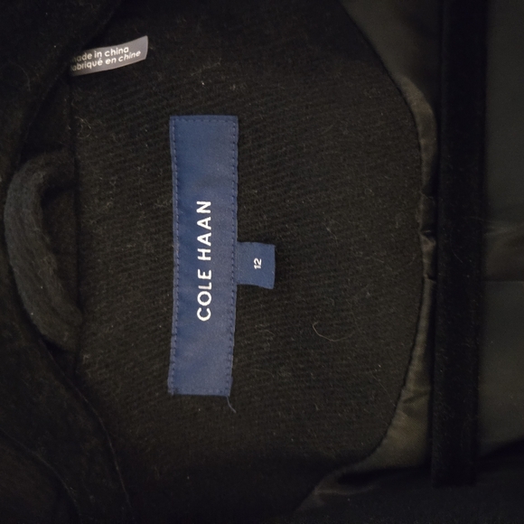 Cole Haan Wool Blend Belted Coat - Picture 5 of 6